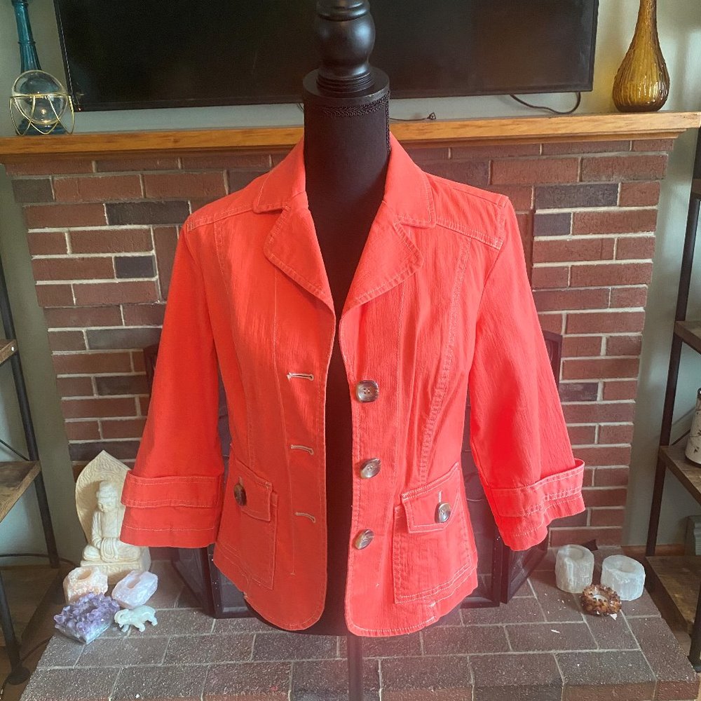 Beautiful Coldwater Creek ORANGE BLAZER